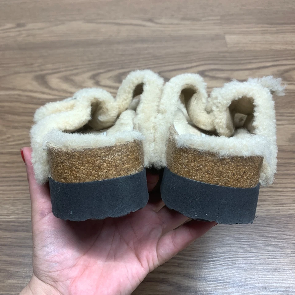 Papillio Birkenstock Womens Arizona Big Buckle Shearling Teddy Comfy Size 41 - Image 4 of 4