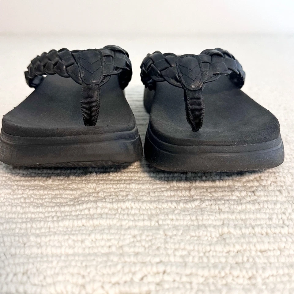 VIONIC Kenji Women's 8 Black Sandal Braided Wedge Boho Comfort Orthopedic Travel - Image 4 of 4