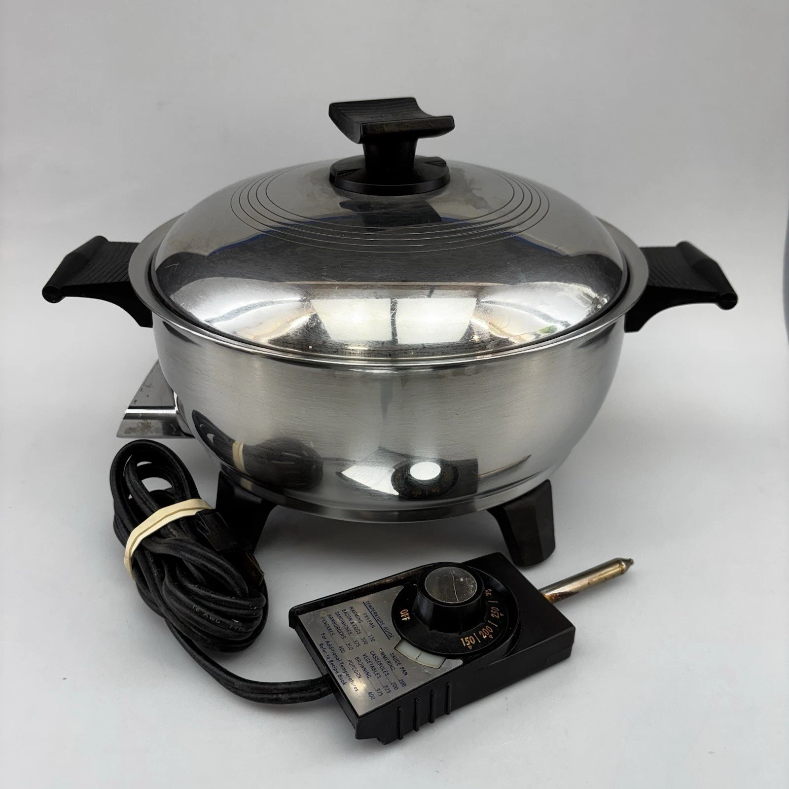 Rena Ware 3 Qt Electric Dutch Oven Stainless Cooker Liquid-Core Stockpot Pan USA