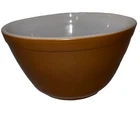 VTG 1 1/2 PINT PYREX FALL PRIMARY COLORS MIXING BOWL BROWN 401 VERY GOOD