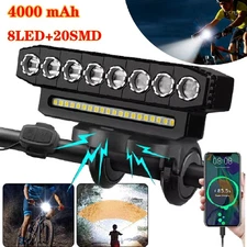 Super Bright Bicycle Front Headlight LED Bike Light USB Rechargeable Waterproof