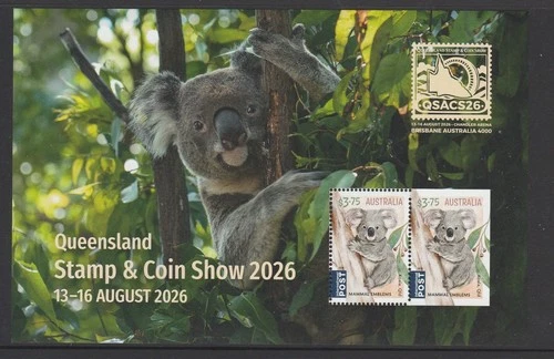 AUSTRALIA 2026 Queensland STAMP & Coin SHOW Block, MINISHEET MNH