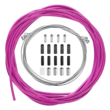 Bicycle Brake Cable Housing Set Universal Bike Shifter Cable House Kit, Purple