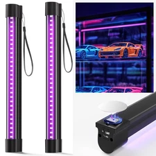 Battery Powered Black Light, Rechargeable Blacklight, Cordless 395nm Light Gl...