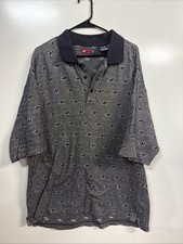 Vintage Y2K Mecca Polo Shirt Mens XL Gray And Black