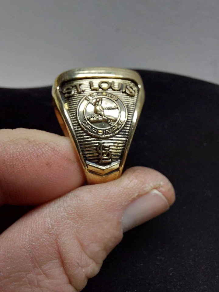 De colección. Anillo Campeonato Serie Mundial Cardenales de San Luis 1982 Coleccionable - Talla 11 Foto 3 de 4