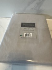 Madison Park Simple Fit Adjustable Wrap Around Bedskirt One Size Gray New W/tags