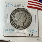 1910 Philly Half Dollar Better Date Very Good+ to Fine-almost Full Liberty BIN