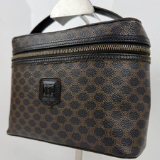 Celine Triomphe Handbag Leather Black Bag
