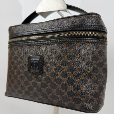 Celine Triomphe Handbag Leather Black Bag