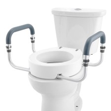 Uimoso Siège de Toilette surélevé 3,5" Hauteur surélevé 300 lbs pour Toilette Ronde Personnes Âgées
