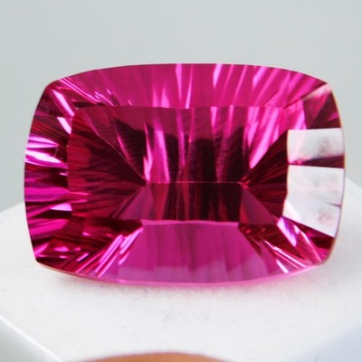 Brilliant 30.80 Karat Zertifiziert Natürlich Rosa Kissen Konkav Schliff Lose