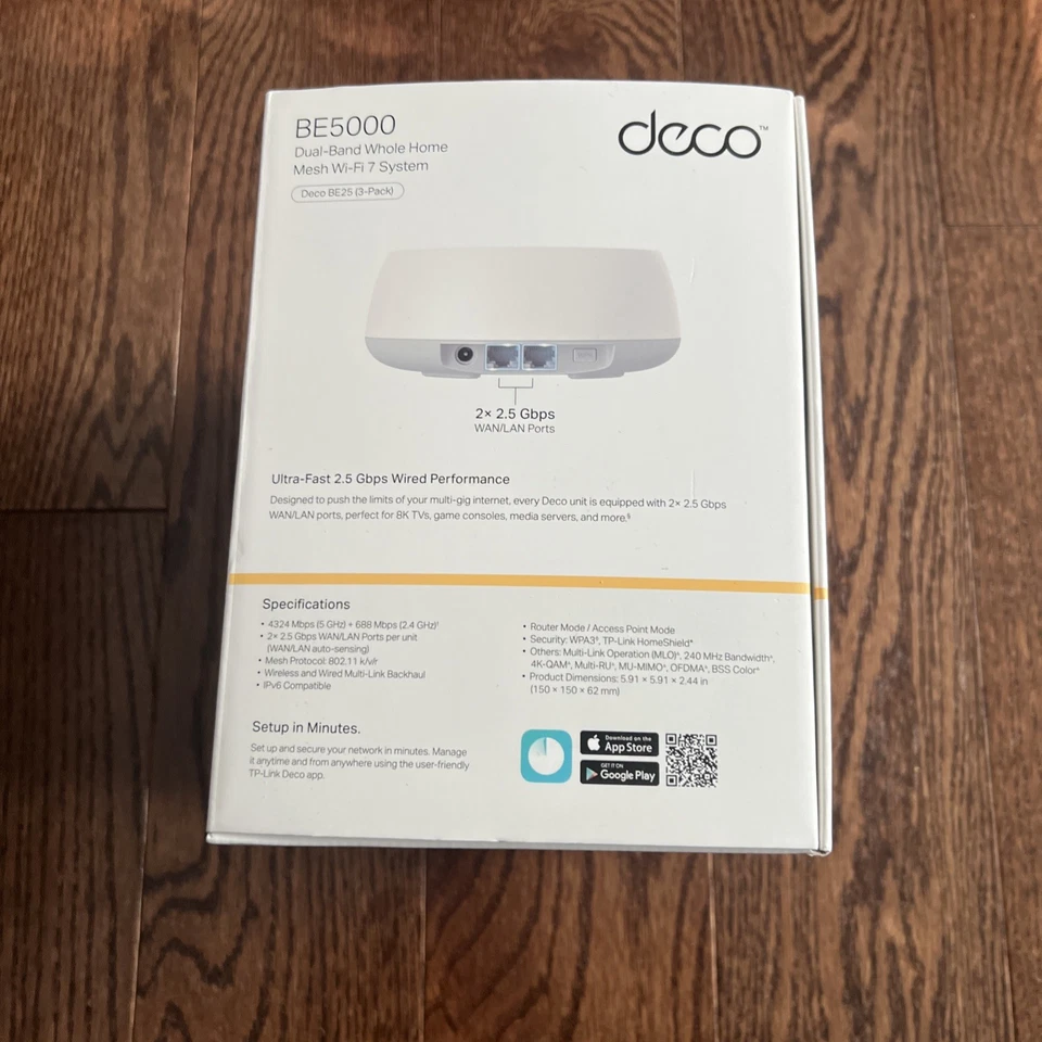 TP-Link Deco BE25 3 Pack | BE5000 Wireless Whole Home Mesh Wi-Fi 7 System - Image 3 of 4