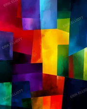 8x10 Art Print - Contemporary Modern Artwork Colorful Picture Signed Collectable