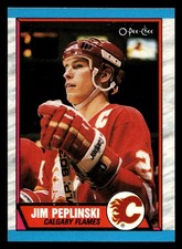 1989 O-Pee-Chee Jim Peplinski #206 Calgary Flames