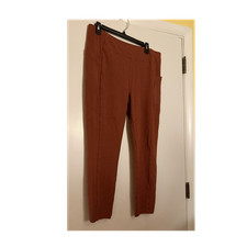 CAbi Orange Ankle Pull On Pants Women's Rayon Blend Solid Pre-owned