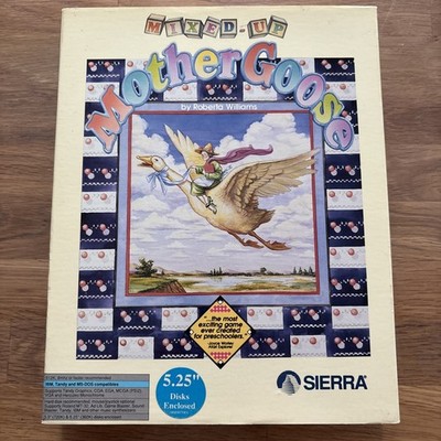 IBM PC MS DOS TANDY BIG BOX MIXED UP MOTHER GOOSE 5.25  Disk  SIERRA