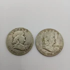 (2) Two 90% Silver 1951-S Franklin Half Dollars