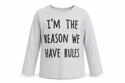 The Children Place Mädchen Basic T-Shirt Gr. 4 Jahre UK '' Grau Rundhals