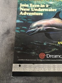 Ecco The dolphin Standee Store Display Promo Sega Dreamcast Genesis Cutout 2000