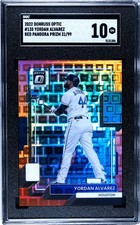 2022 Panini Donruss Optic #135 Yordan Alvarez SGC 10 Red Pandora Prizm /99