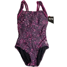 TYR DuraFast MOONSTONE BEACH Square Neck Controlfit 1pc Swimsuit Pink Sz 8 - $80
