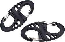 12 Pack S Shaped 8 Shaped Snap Keychain Hook Clip Outdoor Camping for Molle B...