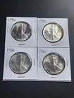 1986 American Silver Eagle Lot of (4) Coins Uncirculated 4 oz .999 very nice