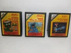 3 Atari 2600 Alpha Beam Ernie,  Cookie Monster Munch Oscars Trash Race