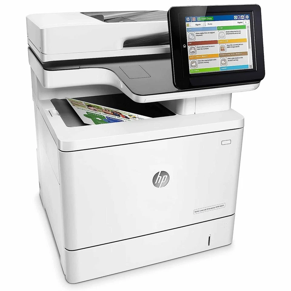 HP Color LaserJet MFP M577 Ethernet LAN Multifunction Refurbished - Image 2 of 4