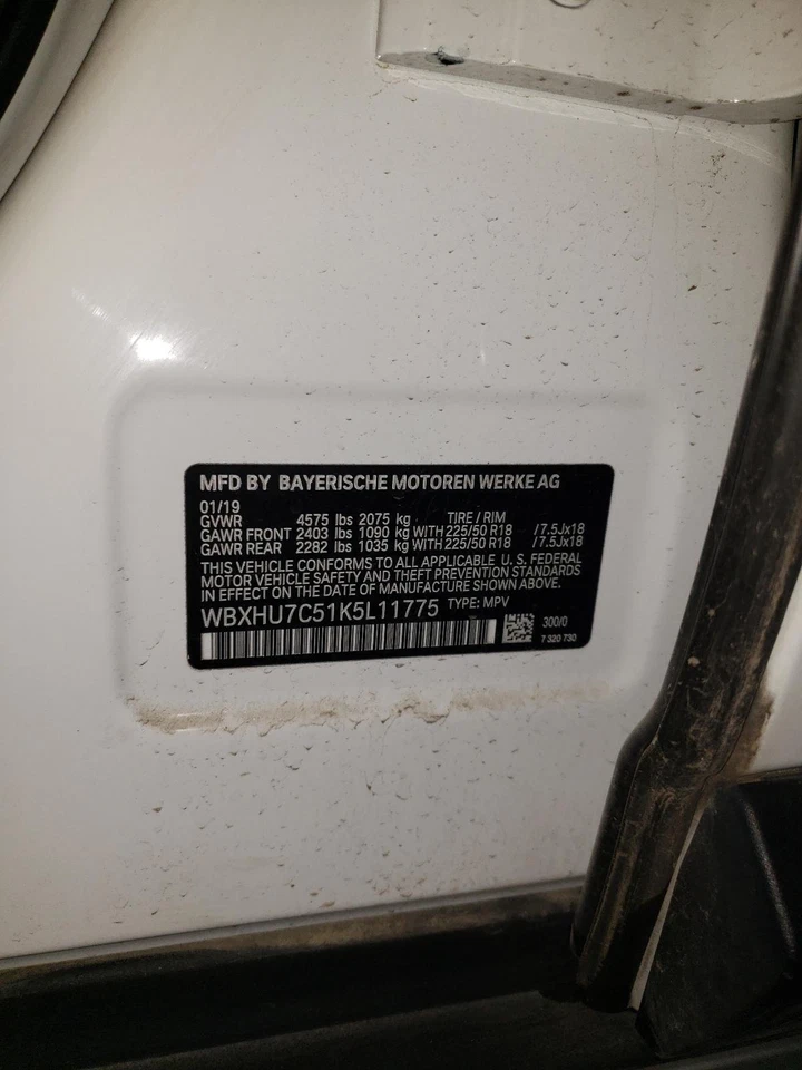 Muelle helicoidal trasero derecho BMW X 18 19 20 21 22 SOLAMENTE Foto 2 de 4