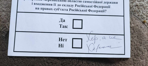Bulletin Referendum for voting Kherson historical document original - Picture 5 of 7