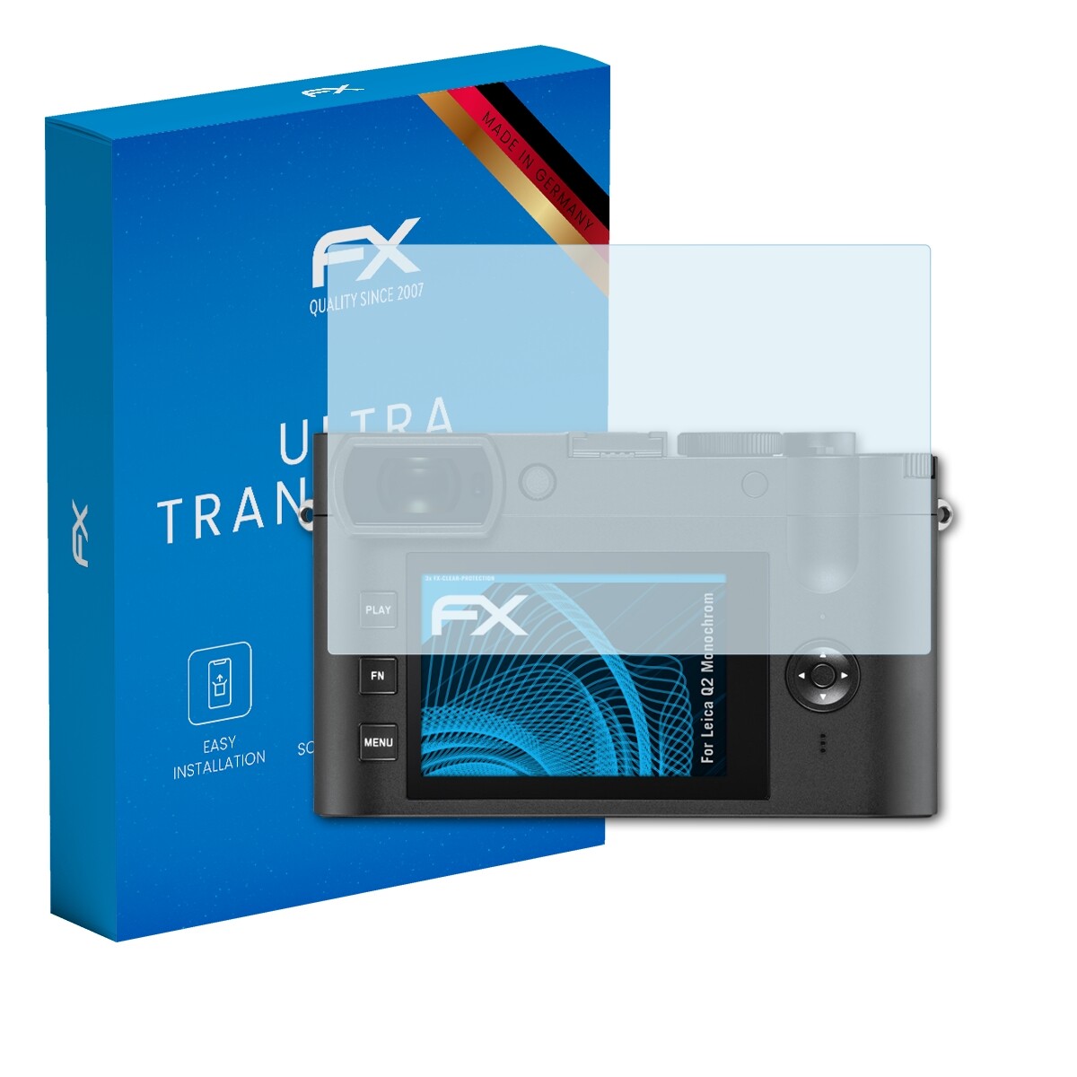3 Films Protecteurs D'écran AtFoliX Pour Leica Q2 - FX-Clear, Anti-rayures, Facile à Poser, Neufs