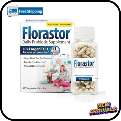 Florastor Daily Probiotic Supplement - 100 Veggie Capsules - Exp 12/26