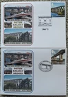 New ListingBritish Railway Bridges River Tyne Dawn First Day Cover Set Of 2