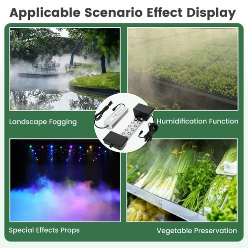 12 Head Ultrasonic Mist Maker Humidifier Pond Fogger Mist Humidifier w/ 2 Buoys - Picture 14 of 14