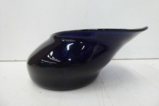 ANTIQUE GEORGIAN VICTORIAN COBALT BRISTOL BLUE GLASS BARBERS SHAVING BOWL