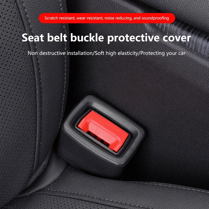 Cubierta protectora antiarañazos con hebilla para cinturón de seguridad de coche 2 piezas accesorios Foto 4 de 4