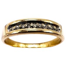 14k Yellow Gold Diamond Wedding Band Ring Yellow Gold 4 Grams Size 11.75
