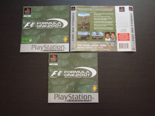 FORMULA ONE 2001 : JAQUETTE AVANT ARRIERE NOTICE PlayStation PS1 (sans jeu) - Photo 1/1