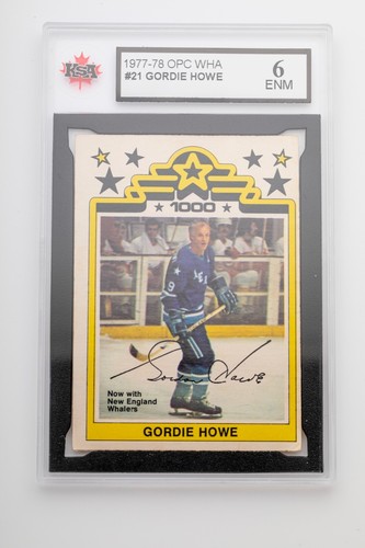 1977-78 O-Pee-Chee WHA #21 Gordie Howe 1000th Goal KSA Graded 6 ENM | eBay