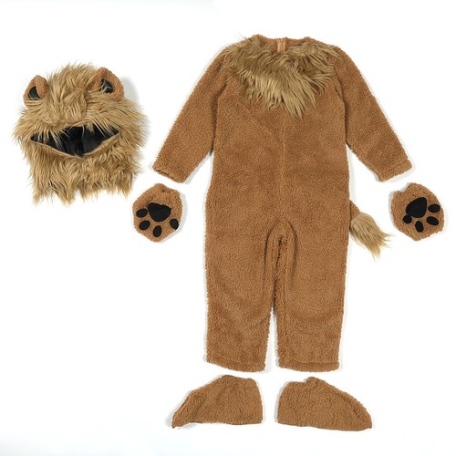 H-K4-3 Kids Lion Costume Animal Book Week Zoo Party Boys Girls Jumpsuit Tail - Picture 5 of 11