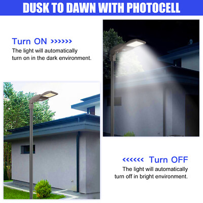 Plan Hoot 240W LED Shoebox Light – Dusk To Dawn, ETL DLC, 5700K Daylight, Parking Lot Fixture