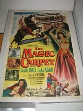 THE MAGIC CARPET 1951 LUCILLE BALL ORIGINAL 27x41 MOVIE POSTER LINEN BACKED 468