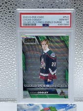 2023-24 O-PEE-CHEE  PLATINUM PREVIEW EMERALD SURGE P-LC LOGAN COOLEY /10 Utah