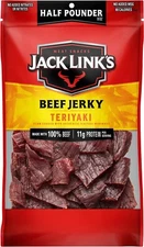 Jack Link's Beef Jerky, Teriyaki, ½ Pounder Bag- Flavorful Meat Snack