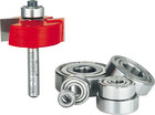 32-504 Rabbeting Bit Bearings,Flush:1/8,1/4,5/16,3/8,7/16,1/2", 1/4" Shank