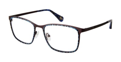 Robert Graham Holten Gun Black/Blue Square Metal Frame 56-18-145