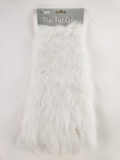 Fun Fur Cuts Grizzly White 9" x 12" Piece Craft Faux Fur Sheet Soft 1/2" Pile
