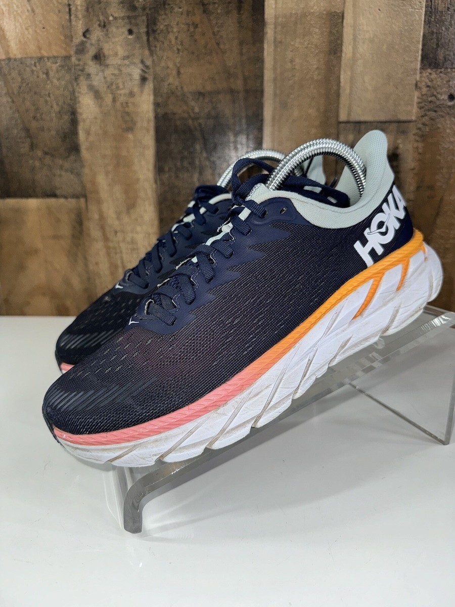 Hoka One One Clifton 7 Running Shoes, Black Iris/Blue Haze